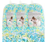 HONEHO 6,6 kg de rembourrage en mousse à mémoire de forme pour pouf, ajout de particules de gel, confortable et doux, idéal pour remplir les poufs pour enfants, coussins, lits pour chien, coussins de