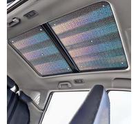 HONEHOY Pare-Soleil Toit ouvrant Voiture, pour Volvo XC60 2021-2024 Pare-Soleil Toit Pliable Pare-Soleil en Maille Toit ouvrant,2 Panoramic sunroofs