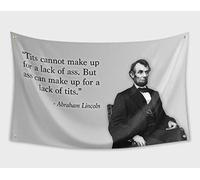 Honest Abe Banner Flag 3x5Feet for College Dorm Frat or Man Cave