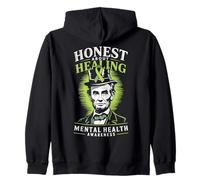 Honest About Healing Mental Health Awareness Abraham Lincoln Sweat à Capuche