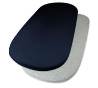 HonestBaby Lot de 2 draps-housses en coton bio pour berceau Bleu marine Taille unique