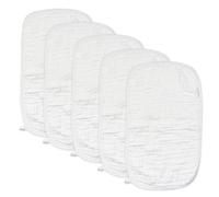 HonestBaby Lot de 5 langes en mousseline de coton biologique multicouches pour bébé (5 paquets de tissus en coton organique multi-couche) - 5 pièces, blanc clair, taille : taille unique