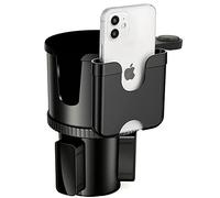 HoneTeek Porte-gobelet extensible réglable pour voiture avec support de téléphone, porte-gobelets automobiles pour Yeti, bouteille isotherme avec base extensible, porte-gobelet de voiture