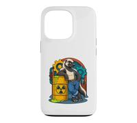 Honey Badger appuie Contre Le Baril radioactif de la Bande dessinée Coque pour iPhone 13 Pro