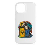 Honey Badger appuie Contre Le Baril radioactif de la Bande dessinée Coque pour iPhone 14