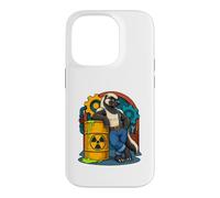 Honey Badger appuie Contre Le Baril radioactif de la Bande dessinée Coque pour iPhone 14 Pro