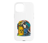 Honey Badger appuie Contre Le Baril radioactif de la Bande dessinée Coque pour iPhone 15
