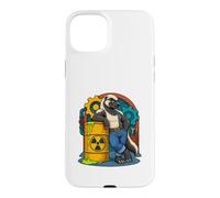 Honey Badger appuie Contre Le Baril radioactif de la Bande dessinée Coque pour iPhone 15 Plus