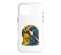 Honey Badger appuie Contre Le Baril radioactif de la Bande dessinée Coque pour iPhone 16 Pro Max