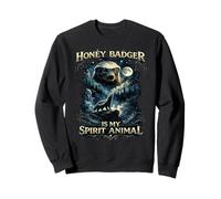 Honey Badger est Mon Animal Spirituel Amoureux des Animaux Sweatshirt
