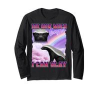 Honey Badger Funny Meme Internet Culture Gen Z Sarcastique Manche Longue