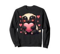 Honey Badger Heart Wild Animal Spirit Sweatshirt