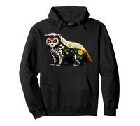 Honey Badger Mexicain Sugar Skull Calavera Viva Mexico Party Sweat à Capuche