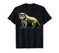 Honey Badger Mexicain Sugar Skull Calavera Viva Mexico Party T-Shirt