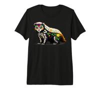 Honey Badger Mexicain Sugar Skull Calavera Viva Mexico Party T-Shirt Haut de Gamme