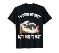 Honey Badger Sleeping Napping Cute Cartoon Art T-Shirt