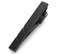 HONEY BEAR 1.97"/2.12" Homme Pinces à Cravate pour Hommes Taille Normale, 5cm/5.4cm (Noir mat 5.4cm)