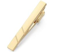 HONEY BEAR 1.97"/2.12" Homme Pinces à Cravate pour Hommes Taille Normale, 5cm/5.4cm (Or mat 5cm)