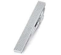 HONEY BEAR 1.97"/2.12" Homme Pinces à Cravate - Taille Normale pour le cadeau de mariage d'affaires,5cm/5.4cm (Argent 5cm)