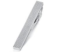 HONEY BEAR 1.97"/2.12" Homme Pinces à Cravate - Taille Normale pour le cadeau de mariage d'affaires,5cm/5.4cm (Argent 5.4cm)