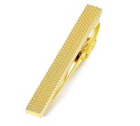 HONEY BEAR 1.97"/2.12" Homme Pinces à Cravate - Taille Normale pour le cadeau de mariage d'affaires,5cm/5.4cm (Or 5cm)