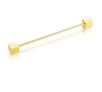 HONEY BEAR 1pc Collier bar de broches Cravate Clip pour hommes Chemise (Fin Cube Or)