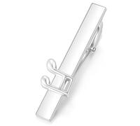 HONEY BEAR 2.12inch Homme note musicale Croche Pinces à Cravate pour Hommes,Taille Normale,5.4cm Argent