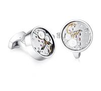 HONEY BEAR Bouton De Manchette Homme Watch Mariage, Movable，Argent