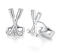 Honey Bear boutons de manchette Clubs De Golf Balle Pour hommes Chemise- Sport Acier inoxydable brossé, pour mariage affaires Argent