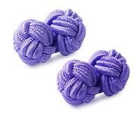 Honey Bear Boutons de manchette de noeud de soie de tissu des hommes/Femme chemise/robe,rond pour le cadeau de mariage d'affaires (violet)