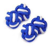 HONEY BEAR Boutons de manchette en tissu avec nœud en soie pour chemise homme pour cadeau de mariage d'affaires, 0.8cm, Coton, Pas de gemme