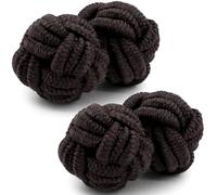 HONEY BEAR Boutons de manchette en tissu avec nœud en soie pour chemise homme pour cadeau de mariage d'affaires, 0.8cm, Coton, Pas de gemme