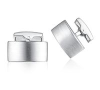 HONEY BEAR boutons de manchette pour hommes-Rectangle pour Cadeaux de mariage d'affaires (Argent brossé)