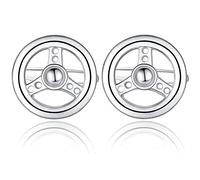 HONEY BEAR boutons de manchette pour hommes - Volant de direction pilote de voiture de course,argent