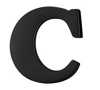 HONEY BEAR Broche Clips Pins Lettres Initiale Alphabet De A à Z pour Costume Homme/Femme,Acier Inoxydable,Cadeau de Mariage d'affaires,Noir (C 0.94 inches)
