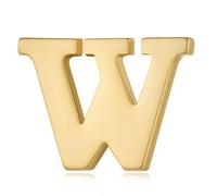 HONEY BEAR Broche pour homme et femme - Lettre de l'alphabet - Pour affaires, mariage, remise de diplôme - Or mat - 1,5 cm, 0.59 inches, Cuivre, Pas de gemme