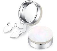 Honey Bear Coquille blanche Perles/agate d'onyx noir Rond boutons de manchette Pour hommes-Rectangle Acier inoxydable brossé, pour mariage d'affaires (blanc)