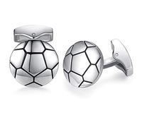 HONEY BEAR Des sports Football Boutons de Manchette,pour la chemise des hommes pour le cadeau de mariage affaires,Argent