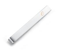 Honey Bear Homme Initiale Lettre Alphabet Pinces à Cravate,Taille Normale Acier Inoxydable pour Le Cadeau de Mariage affaires,5.4cm,Argent brossé (O 2.13inches)