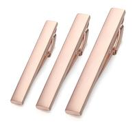 HONEY BEAR Homme Pinces à Cravate 1.97"&2.12" &2.36" pour la Taille Normale Cravate Décoration 5/5.4/6cm (Or rose brossé)