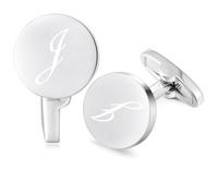 Honey Bear Initiale Lettre Alphabet Boutons de Manchette - Acier Inoxydable pour Le Cadeau affaires de Mariage de Chemise hommes Argent