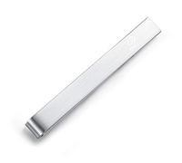 HONEY BEAR Pince à cravate avec initiale de l'alphabet pour homme - Taille normale - 5,4 cm - Argent brossé, 54mm, Acier inoxydable, Sans pierre précieuse