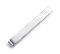 HONEY BEAR Pince à cravate avec initiale de l'alphabet pour homme - Taille normale - 5,4 cm - Argent brossé, 54mm, Acier inoxydable, Sans pierre précieuse