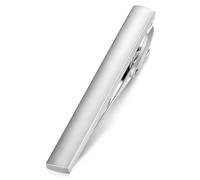 HONEY BEAR Pince à cravate en acier pour homme de taille normale 5 cm/5,4 cm/6 cm (argent mat 5 cm), 5cm/5.4cm/6cm, Acier inoxydable, Pas de gemme