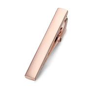 HONEY BEAR Pince à cravate fine pour homme et garçon - 4 cm - Or rose, 4cm, Acier inoxydable, Sans pierre précieuse