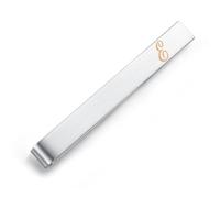 HONEY BEAR Pince à cravate lettre alphabet homme cadeau mariage d'affaires 5,4 cm argent brossé de A à Z, 5.4cm, laiton cuivre écologique, Pas de gemme