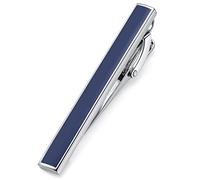 HONEY BEAR Pince à cravate pour homme de taille normale, cadeau de mariage, 5,4 cm, bleu marine, 54mm, Acier inoxydable, Sans pierre précieuse