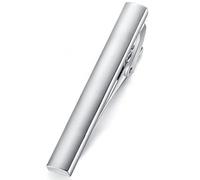 HONEY BEAR Pinces à Cravate pour Homme Taille Normale Cravate,5.4cm,Acier Inoxydable pour Chemise Le Cadeau de Mariage Affaires (Argent brossé)