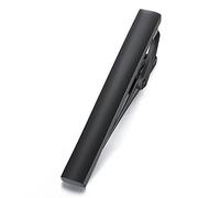 HONEY BEAR Pinces à Cravate pour Homme Taille Normale Cravate,5.4cm,Acier Inoxydable pour Chemise Le Cadeau de Mariage Affaires (Noir)