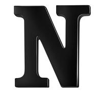 HONEY BEAR Pin's en acier inoxydable avec initiale de l'alphabet pour homme et femme - Pour affaires, mariage, remise de diplôme - Noir, Acier inoxydable, Sans pierre précieuse